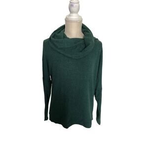 Chaser Green Drape Cowl Neck Dolman Cutout Sweater - M